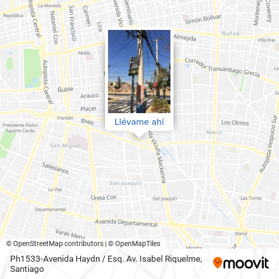 Mapa de Ph1533-Avenida Haydn / Esq. Av. Isabel Riquelme