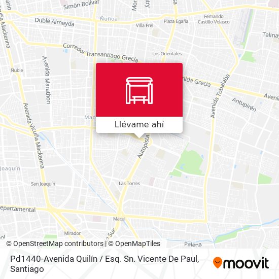 Mapa de Pd1440-Avenida Quilín / Esq. Sn. Vicente De Paul