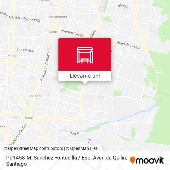 Mapa de Pd1458-M. Sánchez Fontecilla / Esq. Avenida Quilín