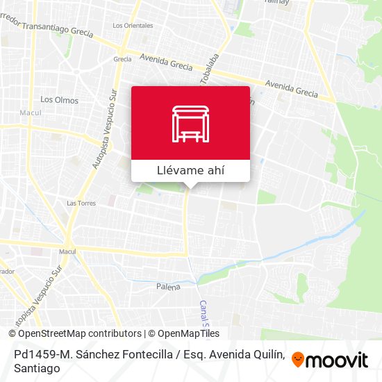 Mapa de Pd1459-M. Sánchez Fontecilla / Esq. Avenida Quilín