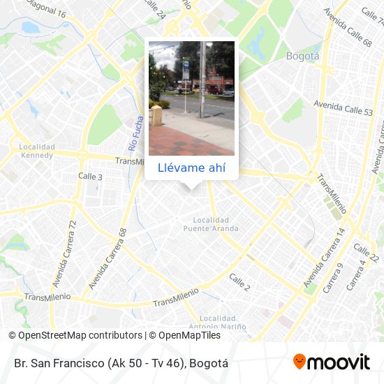 Mapa de Br. San Francisco (Ak 50 - Tv 46)