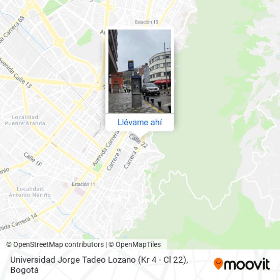 Mapa de Universidad Jorge Tadeo Lozano (Kr 4 - Cl 22)