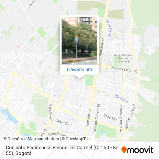 Mapa de Conjunto Residencial Rincón Del Carmel (Cl 160 - Kr 55)