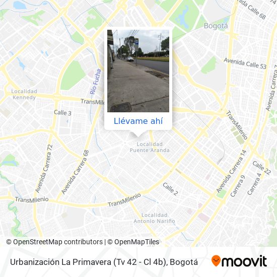 Mapa de Urbanización La Primavera (Tv 42 - Cl 4b)