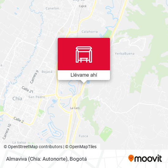 Mapa de Almaviva (Chía: Autonorte)