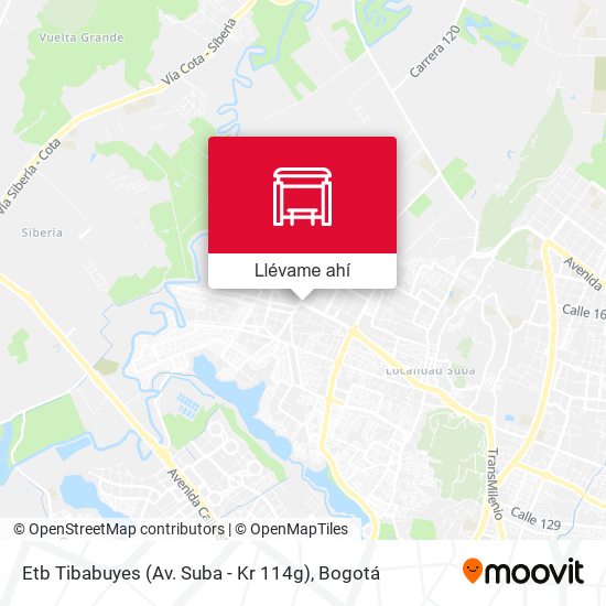 Mapa de Etb Tibabuyes (Av. Suba - Kr 114g)