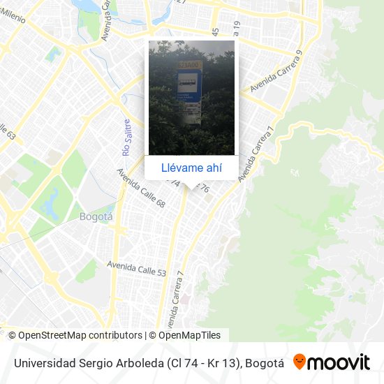 Mapa de Universidad Sergio Arboleda (Cl 74 - Kr 13)