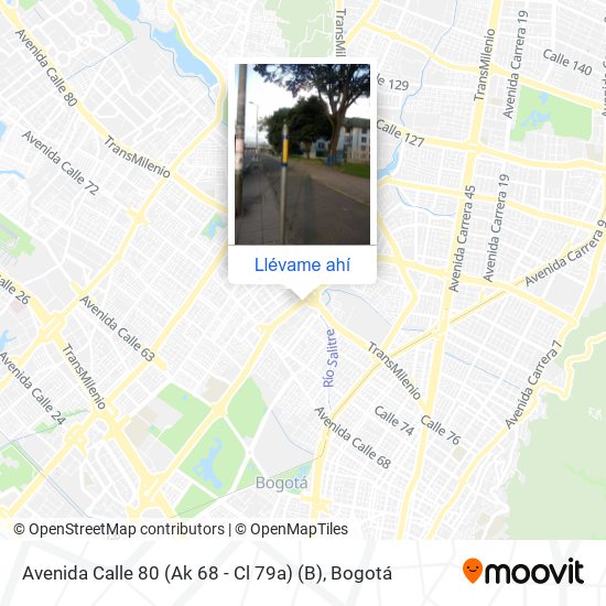Mapa de Avenida Calle 80 (Ak 68 - Cl 79a) (B)