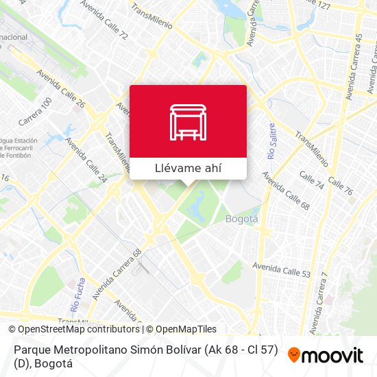 Mapa de Parque Metropolitano Simón Bolívar (Ak 68 - Cl 57) (D)