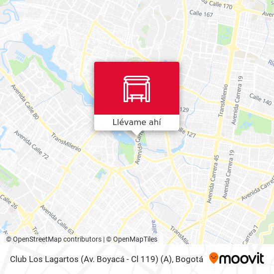 Mapa de Club Los Lagartos (Av. Boyacá - Cl 119) (A)