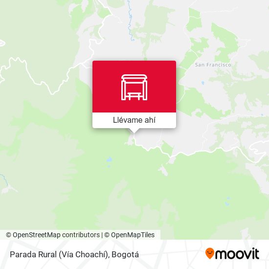 Mapa de Parada Rural (Vía Choachí)