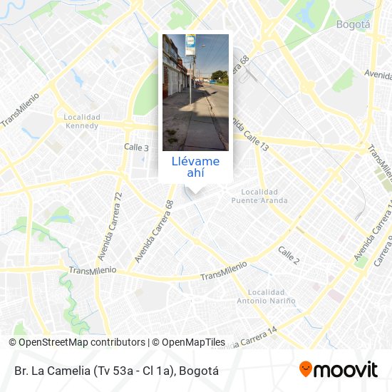 Mapa de Br. La Camelia (Tv 53a - Cl 1a)