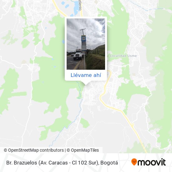 Mapa de Br. Brazuelos (Av. Caracas - Cl 102 Sur)