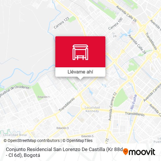 Mapa de Conjunto Residencial San Lorenzo De Castilla (Kr 88d - Cl 6d)