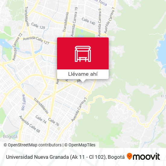 Mapa de Universidad Nueva Granada (Ak 11 - Cl 102)