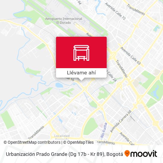 Mapa de Urbanización Prado Grande (Dg 17b - Kr 89)