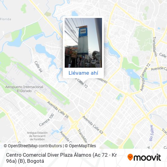 Mapa de Centro Comercial Diver Plaza Álamos (Ac 72 - Kr 96a) (B)