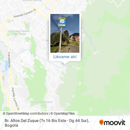 Mapa de Br. Altos Del Zuque (Tv 16 Bis Este - Dg 44 Sur)