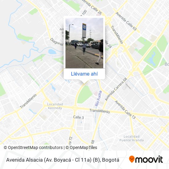 Mapa de Avenida Alsacia (Av. Boyacá - Cl 11a) (B)