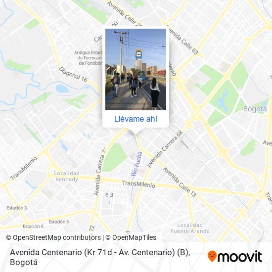 Mapa de Avenida Centenario (Kr 71d - Av. Centenario) (B)