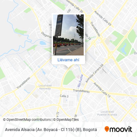 Mapa de Avenida Alsacia (Av. Boyacá - Cl 11b) (B)