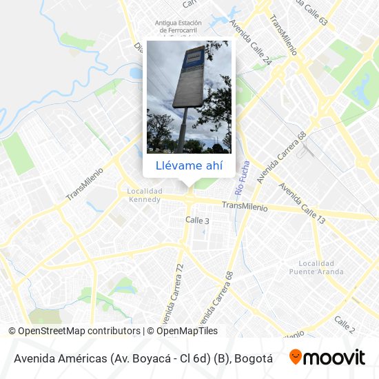 Mapa de Avenida Américas (Av. Boyacá - Cl 6d) (B)