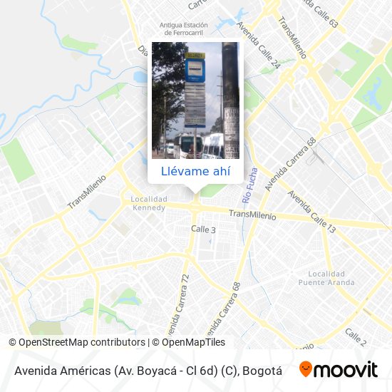 Mapa de Avenida Américas (Av. Boyacá - Cl 6d) (C)
