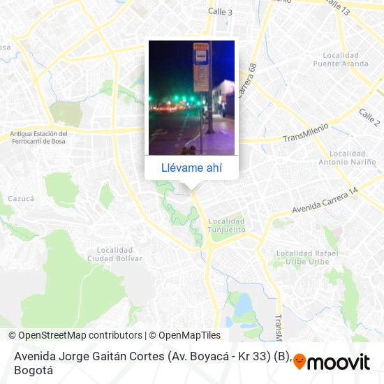 Mapa de Avenida Jorge Gaitán Cortes (Av. Boyacá - Kr 33) (B)