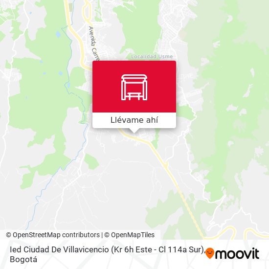 Mapa de Ied Ciudad De Villavicencio (Kr 6h Este - Cl 114a Sur)