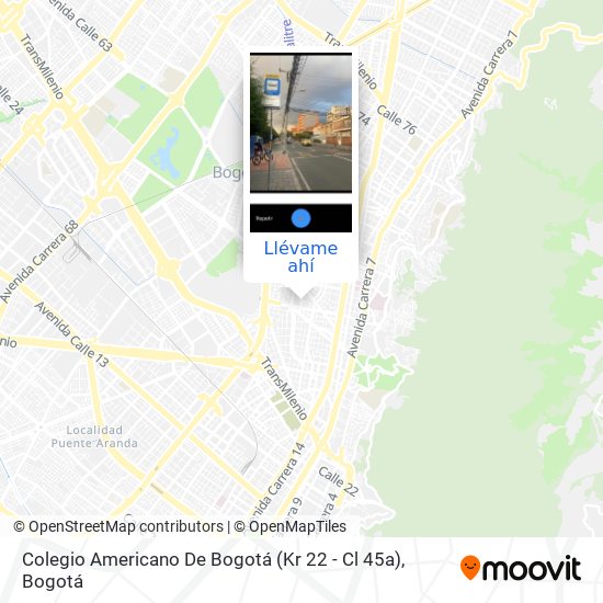 Mapa de Colegio Americano De Bogotá (Kr 22 - Cl 45a)