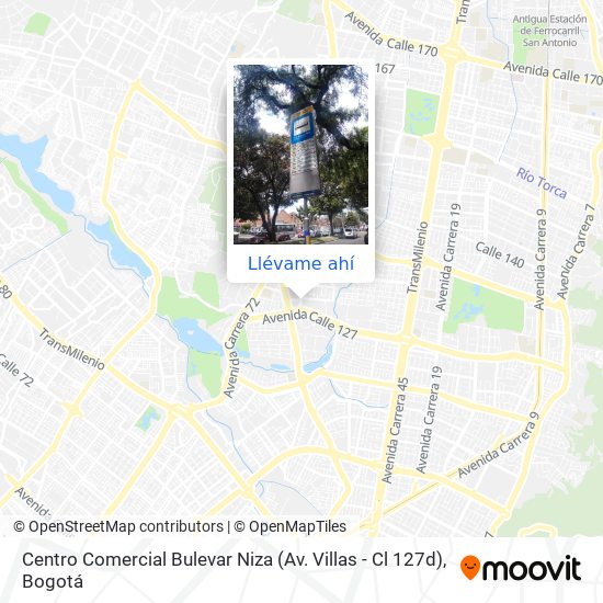 Mapa de Centro Comercial Bulevar Niza (Av. Villas - Cl 127d)