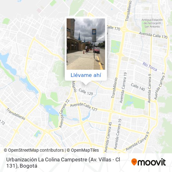 Mapa de Urbanización La Colina Campestre (Av. Villas - Cl 131)