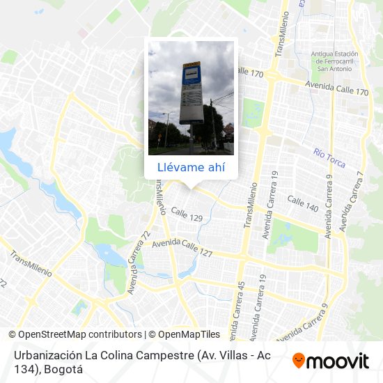 Mapa de Urbanización La Colina Campestre (Av. Villas - Ac 134)