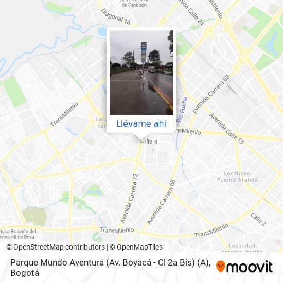 Mapa de Parque Mundo Aventura (Av. Boyacá - Cl 2a Bis) (A)