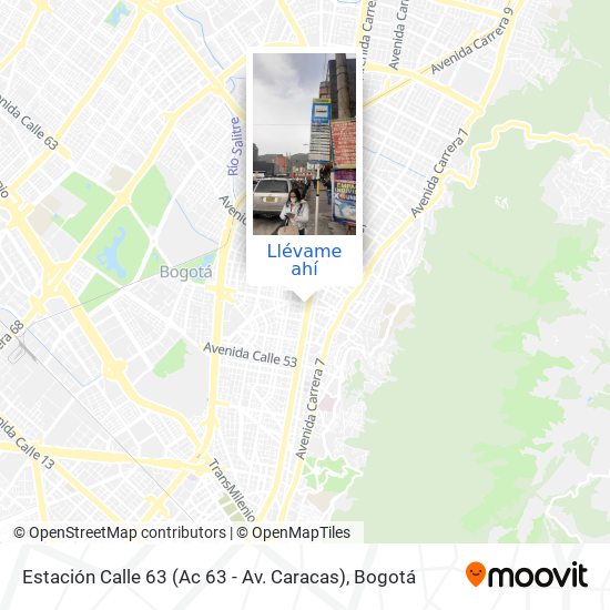 Mapa de Estación Calle 63 (Ac 63 - Av. Caracas)