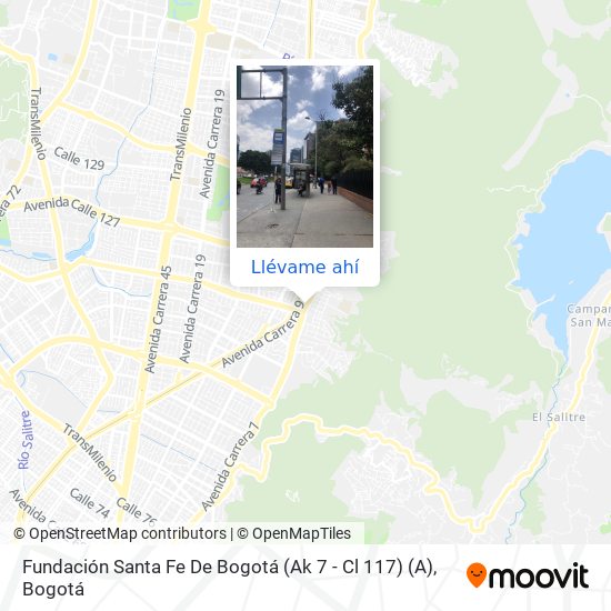 Mapa de Fundación Santa Fe De Bogotá (Ak 7 - Cl 117) (A)