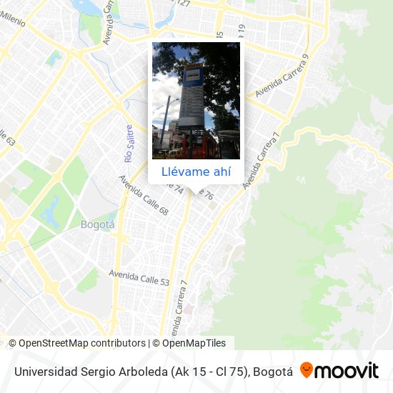 Mapa de Universidad Sergio Arboleda (Ak 15 - Cl 75)