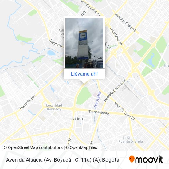 Mapa de Avenida Alsacia (Av. Boyacá - Cl 11a) (A)