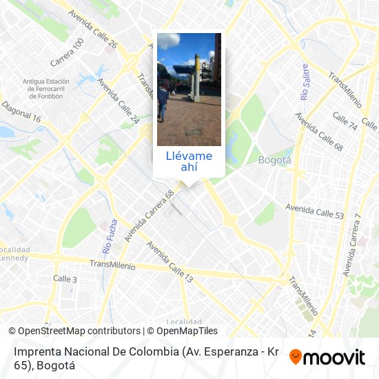Mapa de Imprenta Nacional De Colombia (Av. Esperanza - Kr 65)