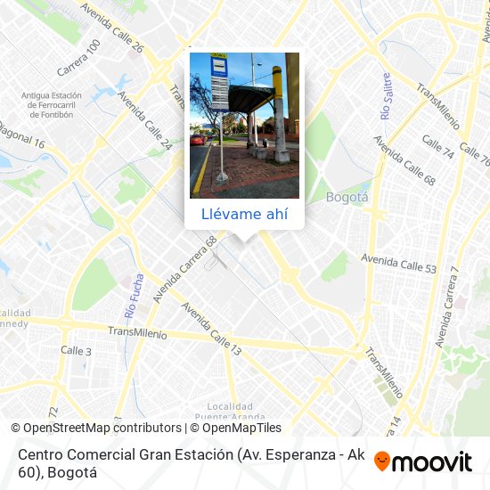 Mapa de Centro Comercial Gran Estación (Av. Esperanza - Ak 60)