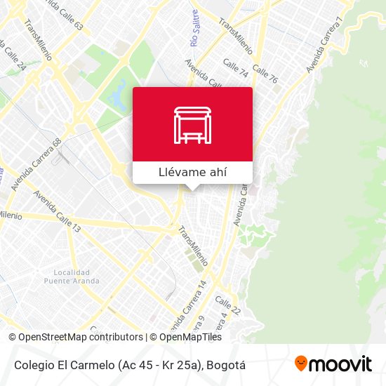 Mapa de Colegio El Carmelo (Ac 45 - Kr 25a)