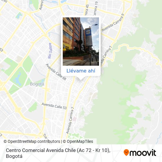 Mapa de Centro Comercial Avenida Chile (Ac 72 - Kr 10)