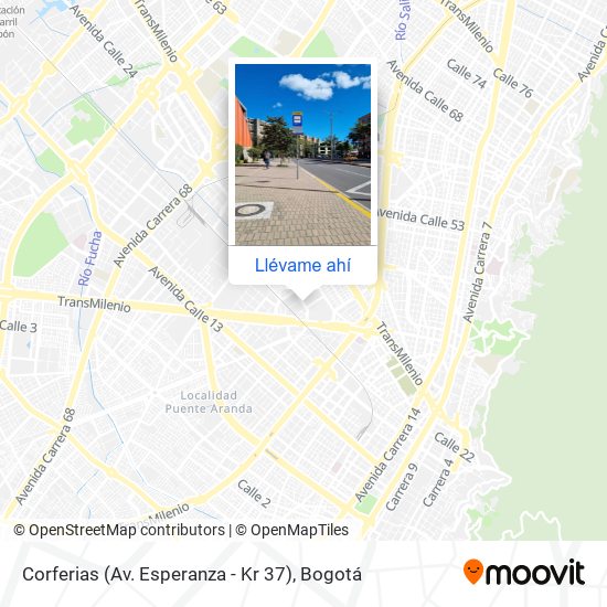 Mapa de Corferias (Av. Esperanza - Kr 37)