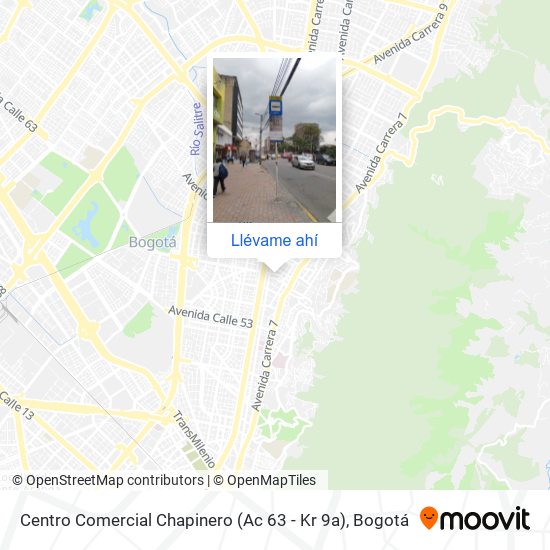 Mapa de Centro Comercial Chapinero (Ac 63 - Kr 9a)