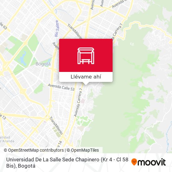 Mapa de Universidad De La Salle Sede Chapinero (Kr 4 - Cl 58 Bis)