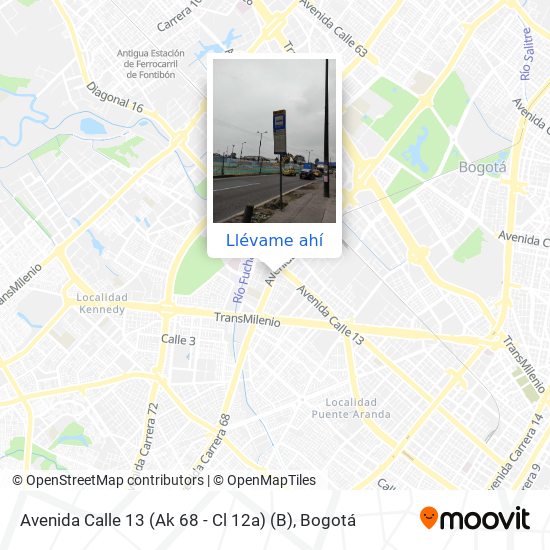 Mapa de Avenida Calle 13 (Ak 68 - Cl 12a) (B)