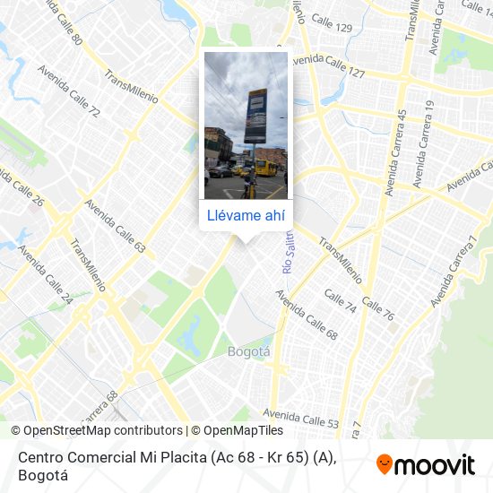 Mapa de Centro Comercial Mi Placita (Ac 68 - Kr 65) (A)