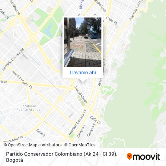 Mapa de Partido Conservador Colombiano (Ak 24 - Cl 39)
