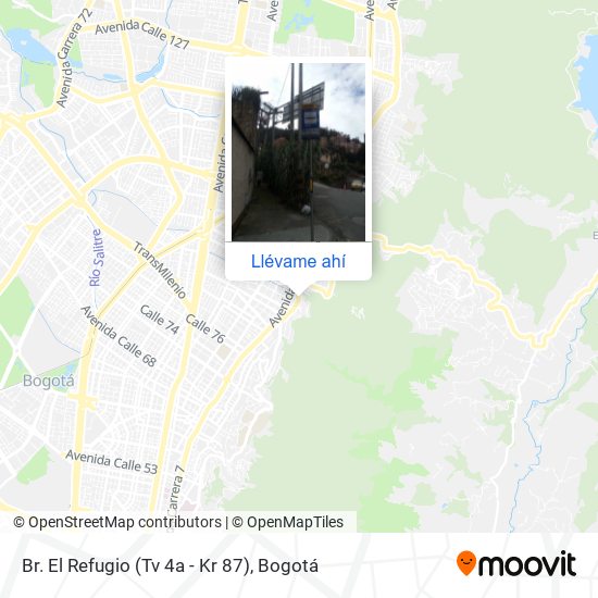 Mapa de Br. El Refugio (Tv 4a - Kr 87)
