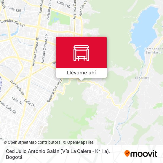 Mapa de Ced Julio Antonio Galán (Vía La Calera - Kr 1a)